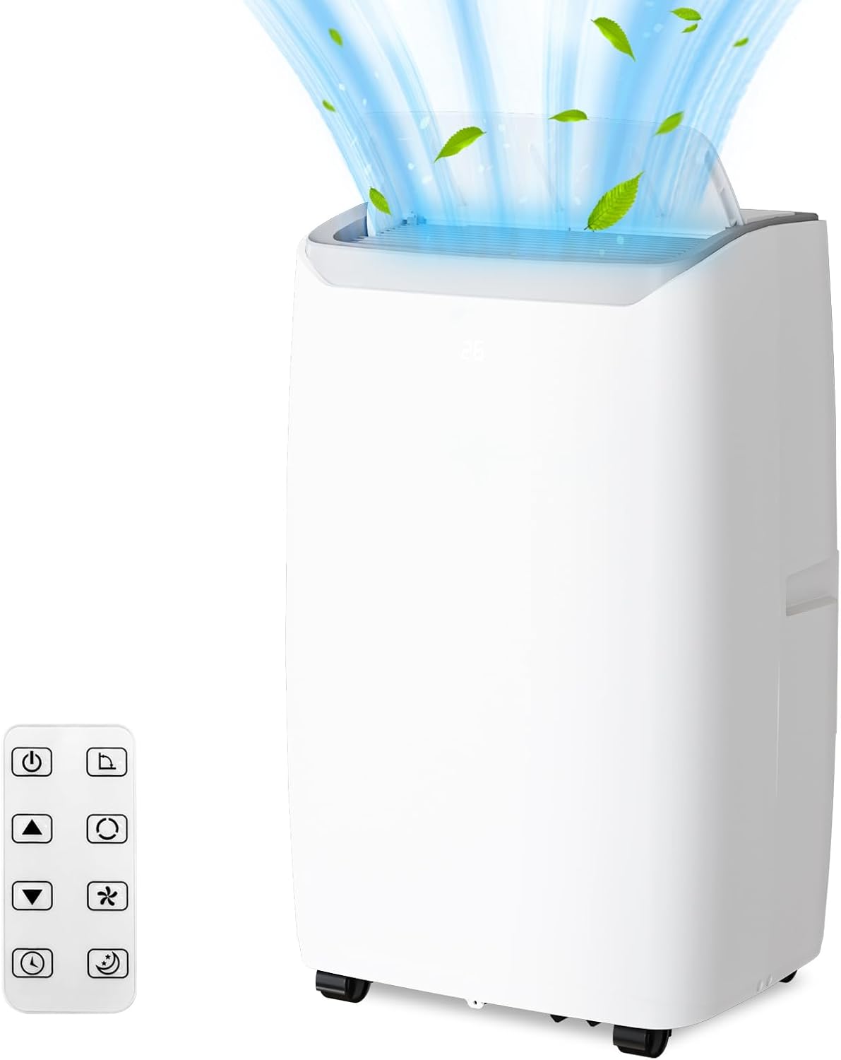 12,000 BTU Portable Air Conditioner, 3 In 1 Portable Ac Unit for 550 Sq.Ft. with Fan, Dehumidifier, Timer, Remote, Low Noise Air Cooler, Small Air Conditioner for Living Room Bedroom