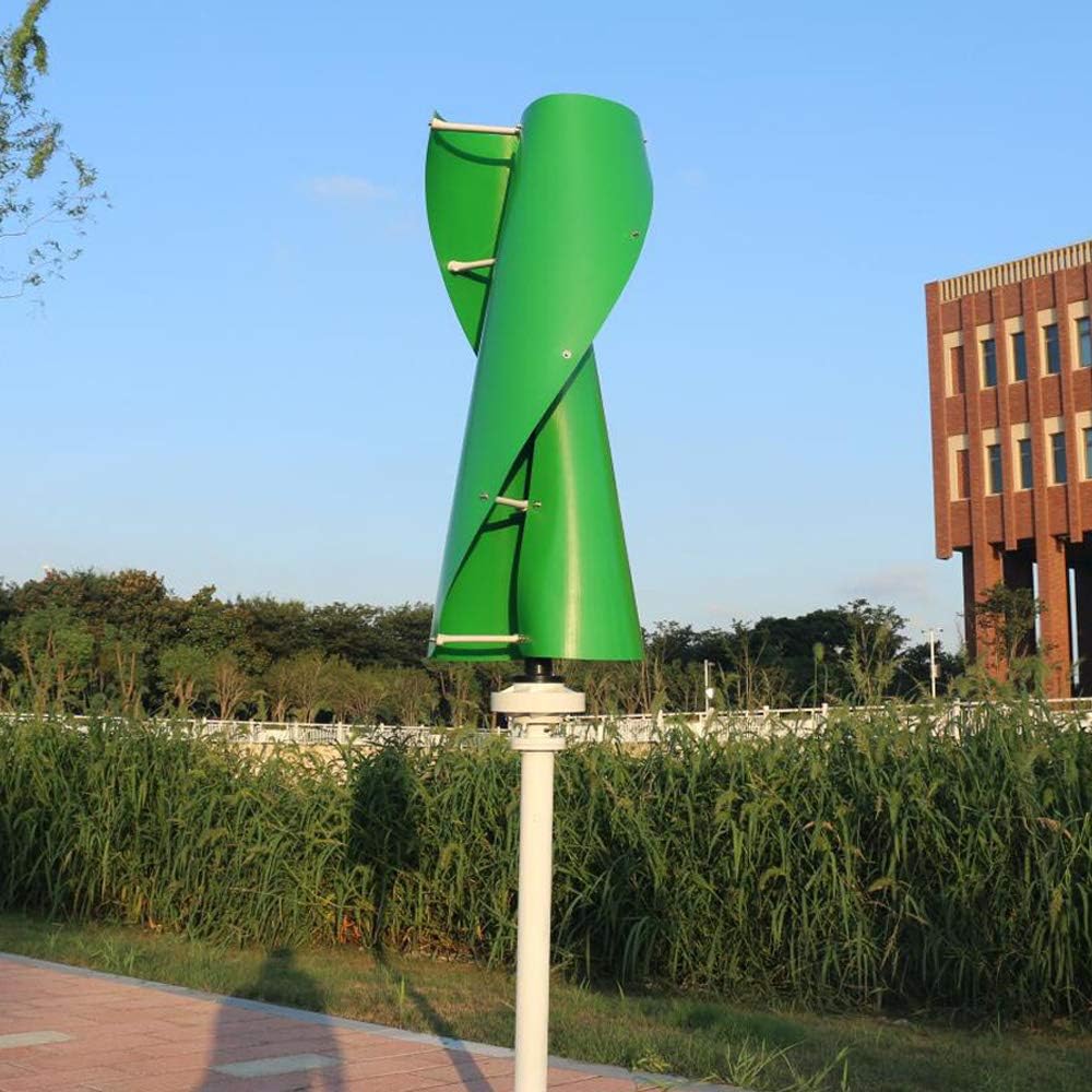 400W Vertical Wind Turbine Permanent Magnet Generator 3 Phase 12V 24V Vertical Axis Coreless Wind Power (12V with Controller, Black)