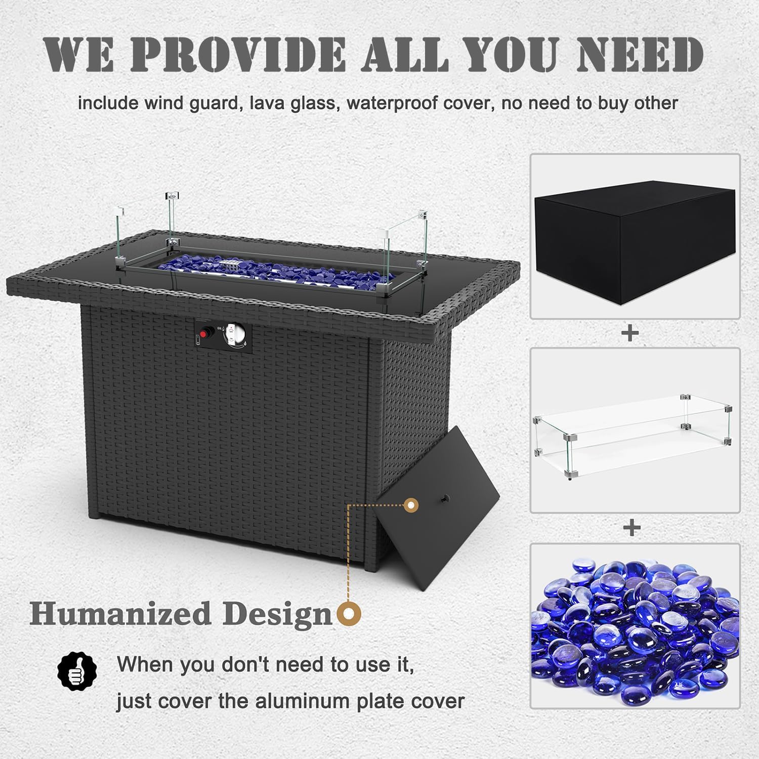 8 Pieces Patio Furniture Set with 44