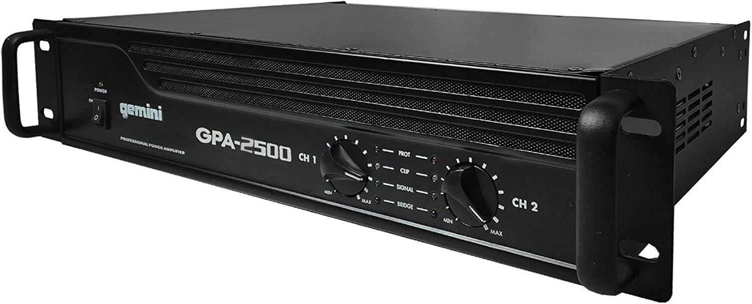 Gemini GPA-2500 3000W Professional DJ Power Amplifier