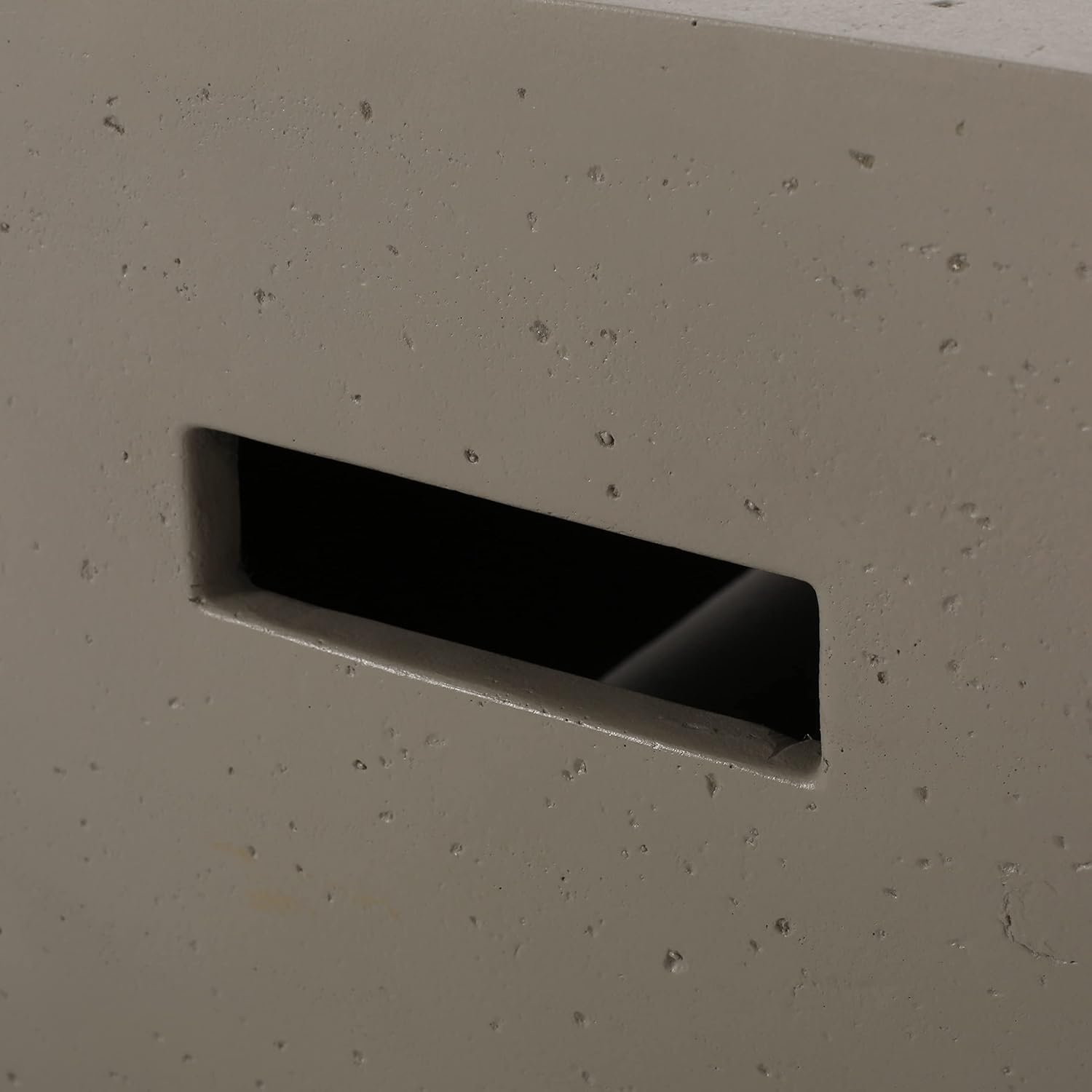 Rectangle Propane Fire Pit Table, 50,000 BTU Outdoor Concrete Fire Pit for Patio, 14.75 Inch Modern Portable Gas Fire Pits for Backyard Garden Deck Use,Only Table (Tank Holder is Not Included) - 750K