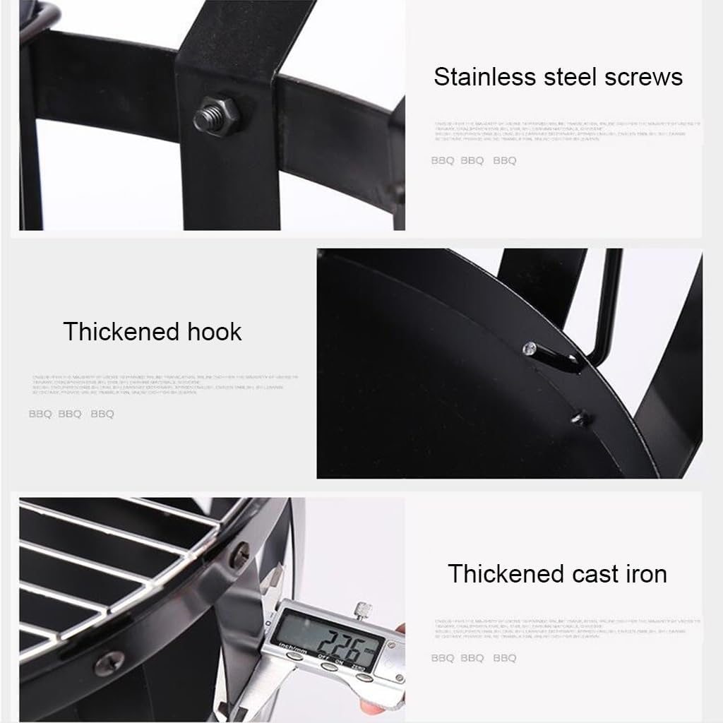 Campfire Stove with Chassis Firewood Stove, Outdoor Camping Party Large Wooden Campfire Stand Firewood Stove Charcoal Barbecue Grill