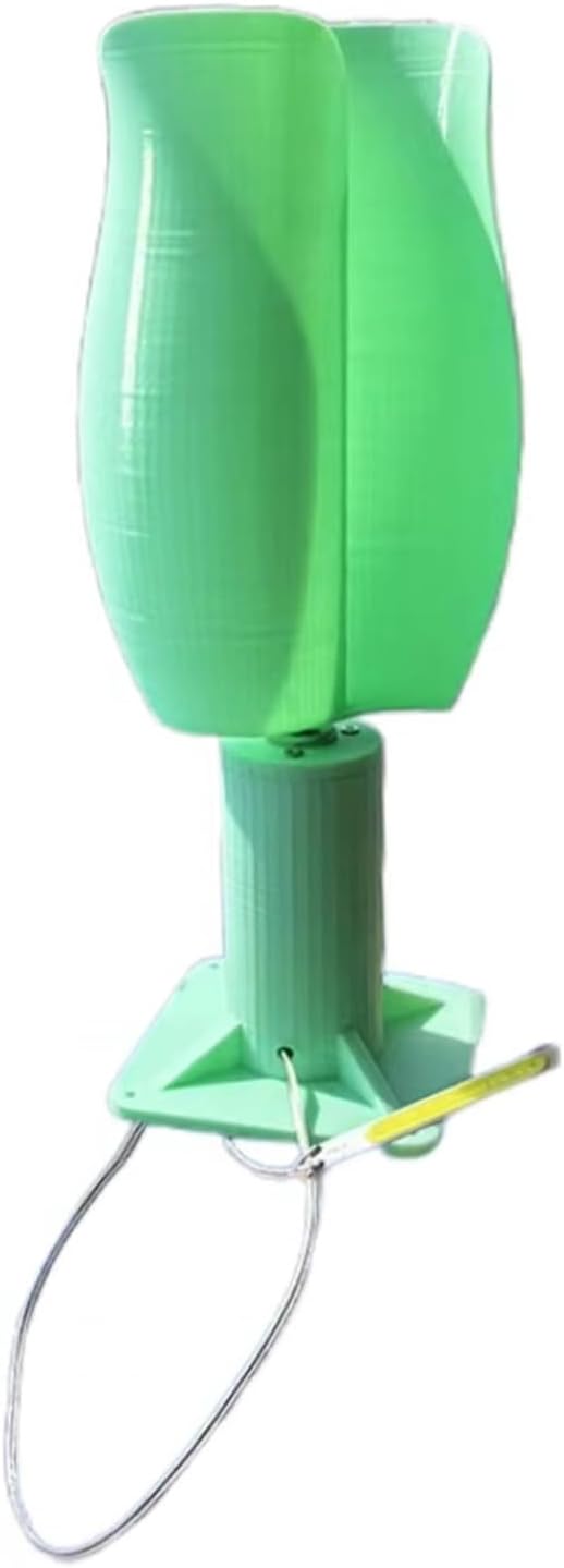 20w Wind Generator 1~12V Permanent Magnet Brushless Generator DIY Wind Turbine with LED Light Vertical Axis Wind Turbine(Green)
