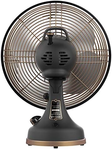 Vornado Silver Swan Alchemy Oscillating Vintage Fan, Gunmetal, Medium