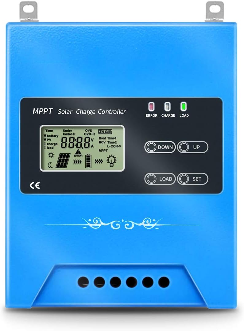 30A MPPT Solar Charge Controller 12V/24V Auto Working Buck Solar Panel Battery Regulator Maintainer with LCD Display for Solar Panel Battery Overload Protection
