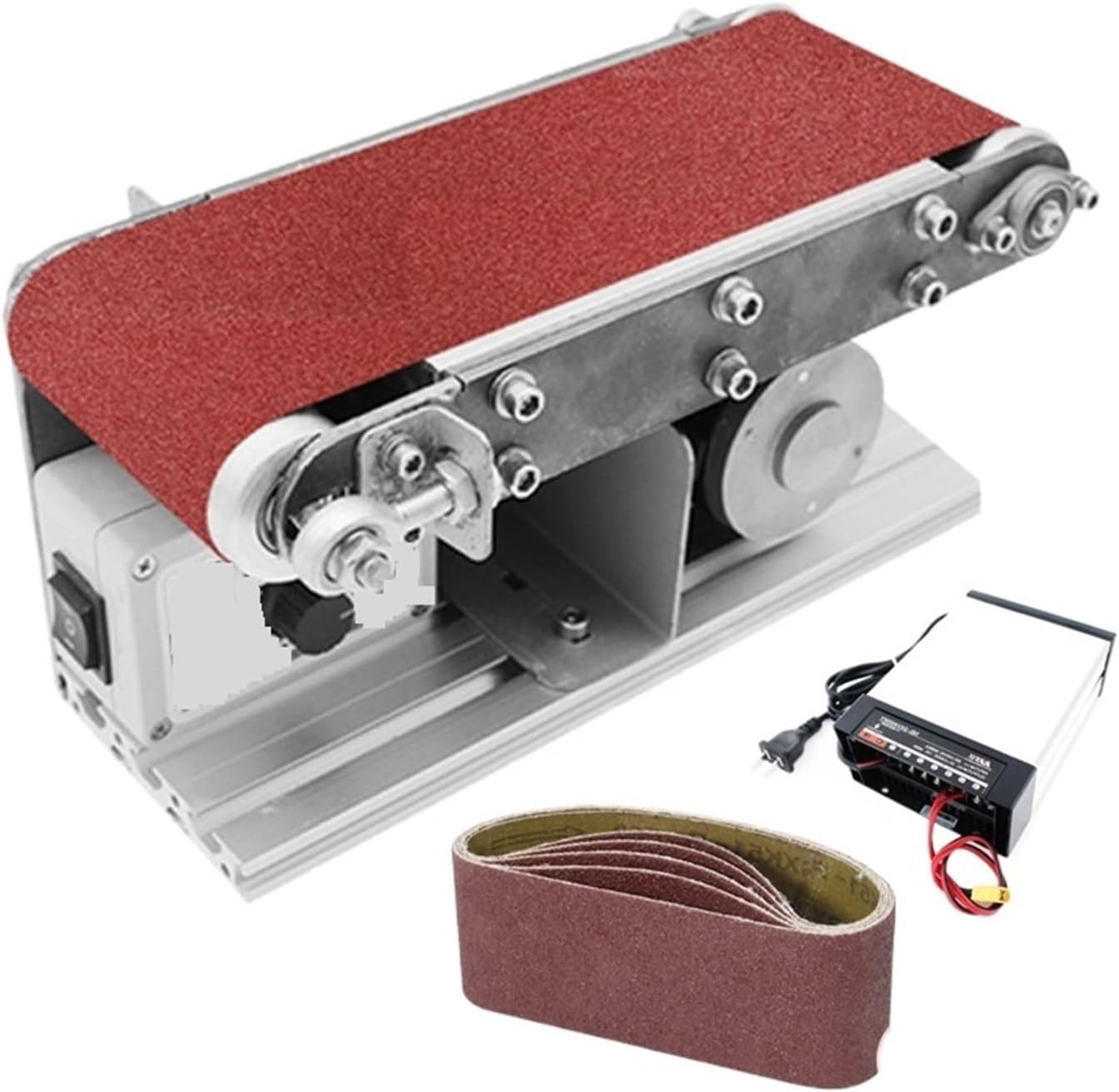 DIY Polishing Grinding Machine Desktop Belt Cutter Edges Sharpener Multifunctional Sander With 10PCS 533 * 75mm for Woodworking