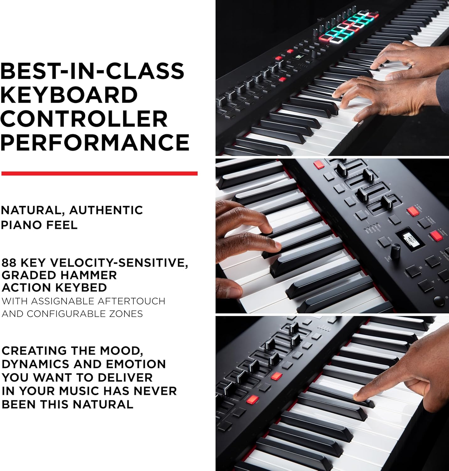 M-AUDIO Hammer 88 Pro MIDI Controller Bundle with M-AUDIO SP-2 Sustain Pedal for Studio Recording, Music Production, Podcasting, Streaming