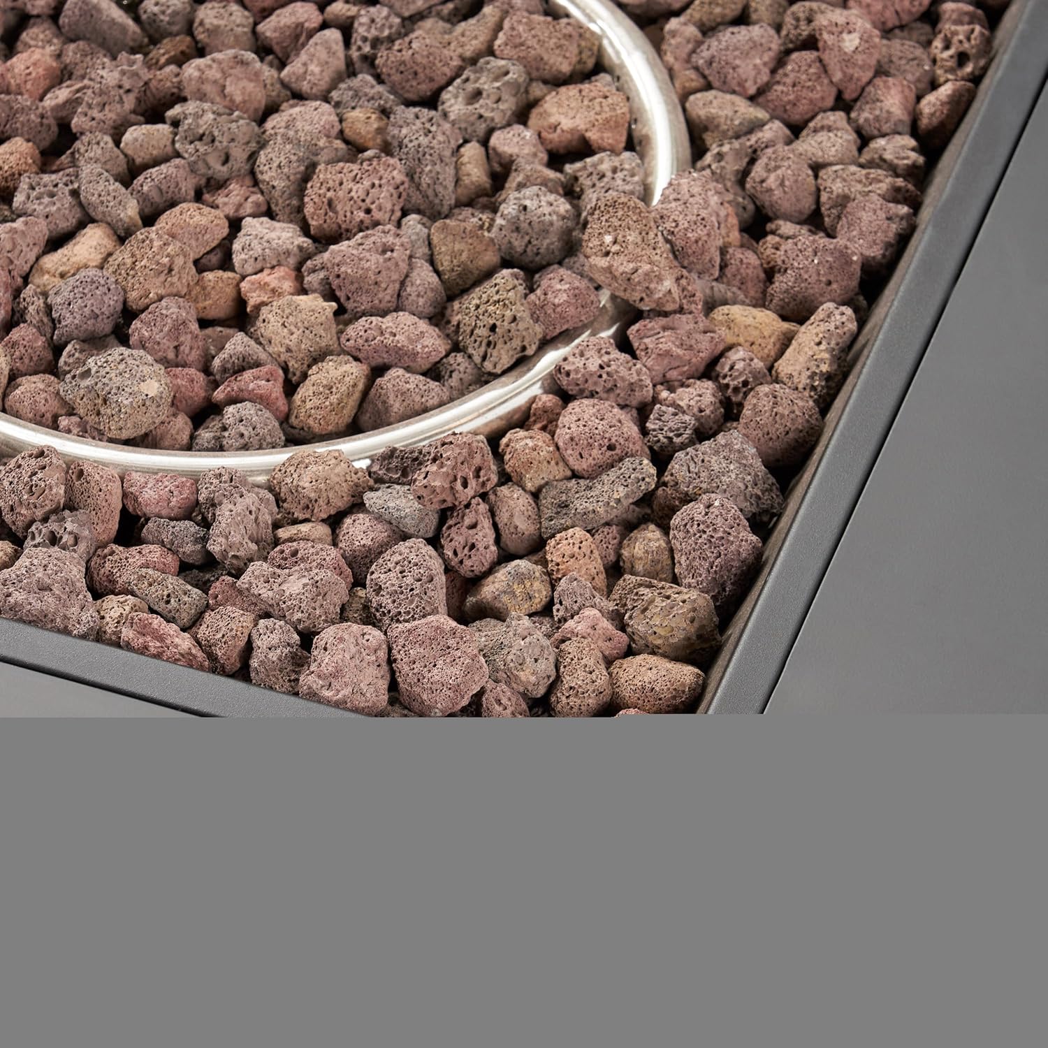 Square Propane Fire Pit Table, 50,000 BTU Outdoor Iron Fire Pit with Wood Pattern, 39 Inch Large Fire Pit for Patio Backyard Garden, Rustic Design for Outdoor & Indoor Gatherings, Only Table - Gray