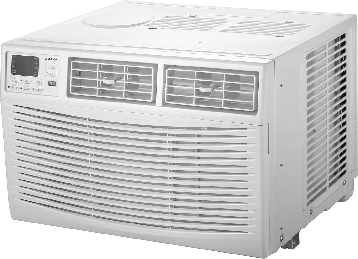 Amana 18,000 BTU Window Air Conditioner, 230V, Window AC for Rooms up to 1,000 Sq.Ft with Remote Control, 24H Timer, 3-Speeds, Auto-Restart, and Digital Display, ​White