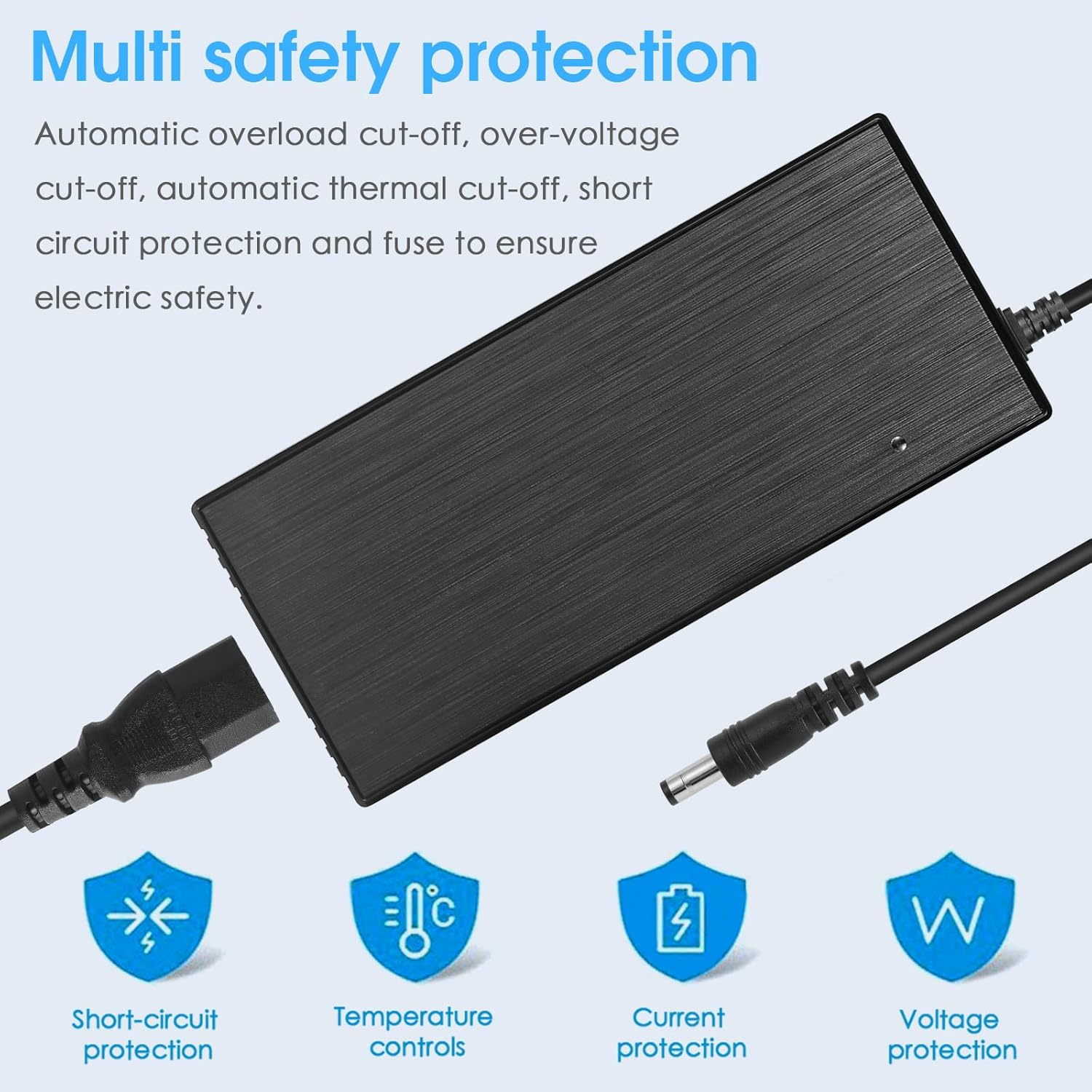 Nobsound 48V10A DC Power Supply Adapter 480W 100-240V Transformer for Amplifier