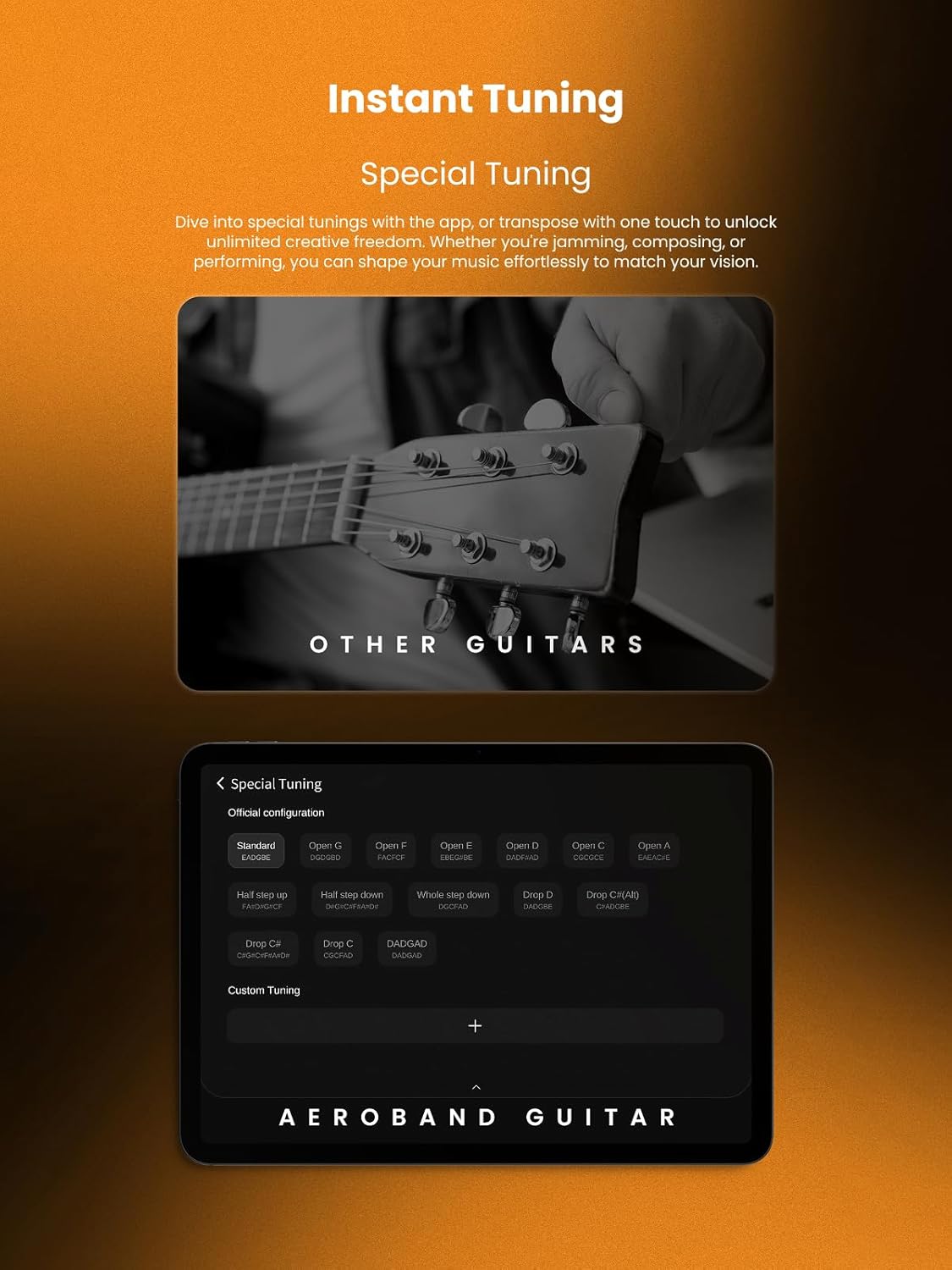 AeroBand Guitar AeroBand MIDI Guitar, Guitar-Shape MIDI Controller MIDI guitat For Music Creation