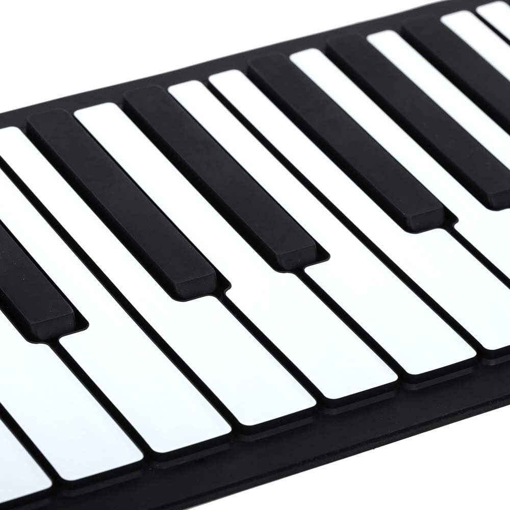 Portable 88 Keys Roll Up Piano Keyboard Piano, Silicone Flexible Foldable Keyboard Hand-Rolling Piano with Sustain Pedal