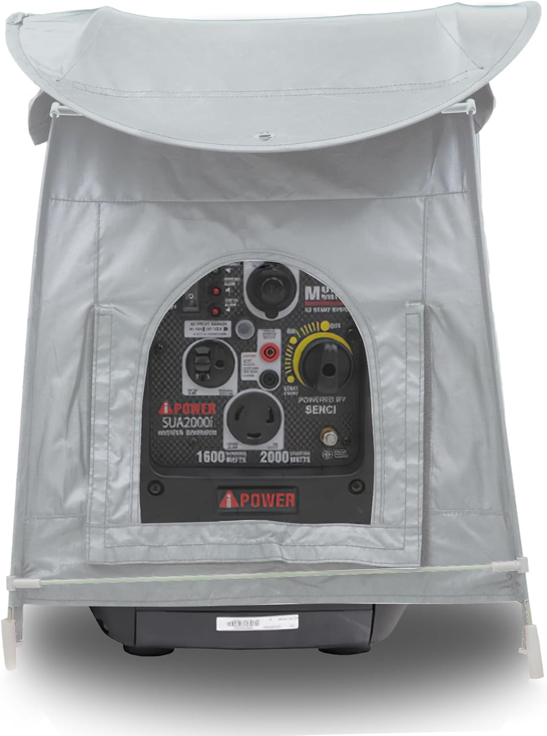 Small Inverter Generator Cover While Running, Portable Waterproof Generator Shed Cover，Outdoor Generator Tent Cover for Rain, Fit Most 1000-5500 Watt Inverter Generators, Grey