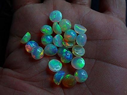 natural ethiopian opal 8 mm cabochon round 25 pcs lot
