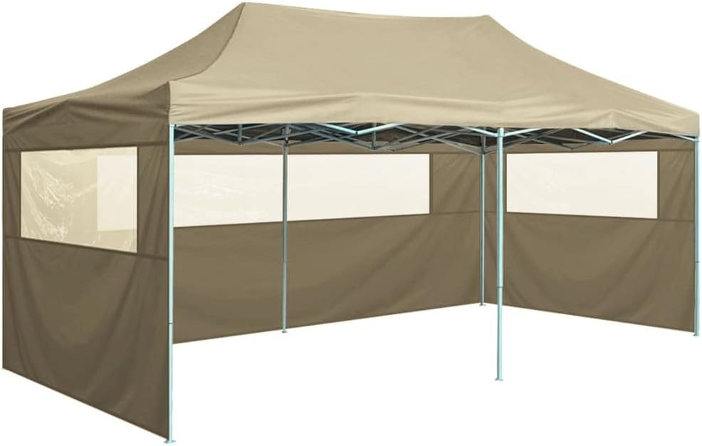 Professional Folding Party Tent with 4 Sidewalls,Pop up Canopy,Canopy Tent,Tents for Parties,UV and Water Resistant,12 Ground Stakes and 6 Ropes Included, 118.1