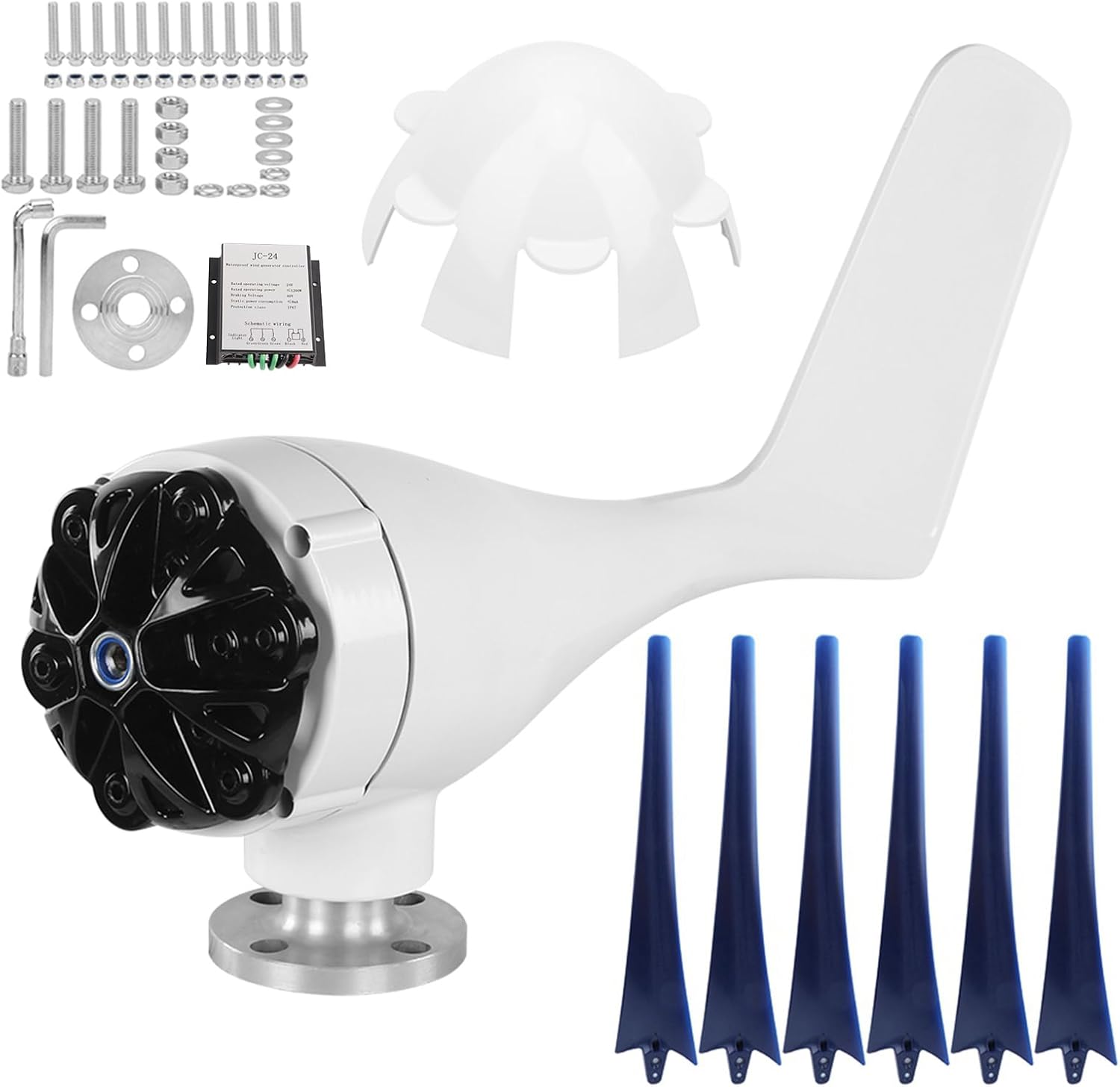 CHICIRIS 6 Blade Wind Turbines, Professional Wind Turbines, 800W Windmill Generator, Easy Installation and Maintenance AC Generator System, High Efficiency for Boats, Terraces, Cabins (24V