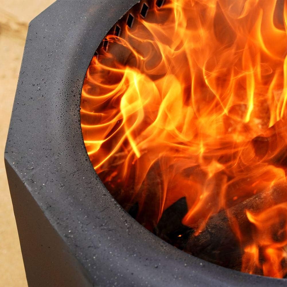 Stainless Fire Pit and Ash Shovel/Brush Set