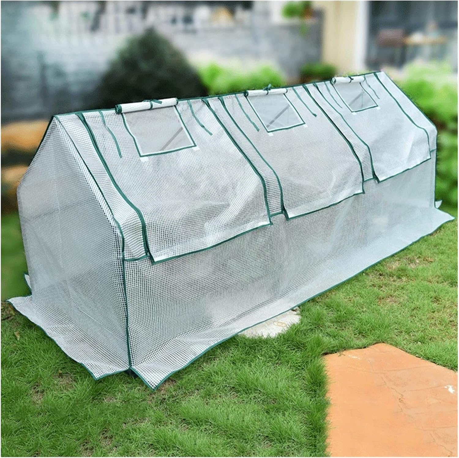 Greenhouse Tent, Household Plant Covering Warm Garden Tent, Super Strong Polyethylene Covering Planting Tent, Sturdy Frame with Double Zippers, 270×88×90cm (Size : 270×88×90cm)