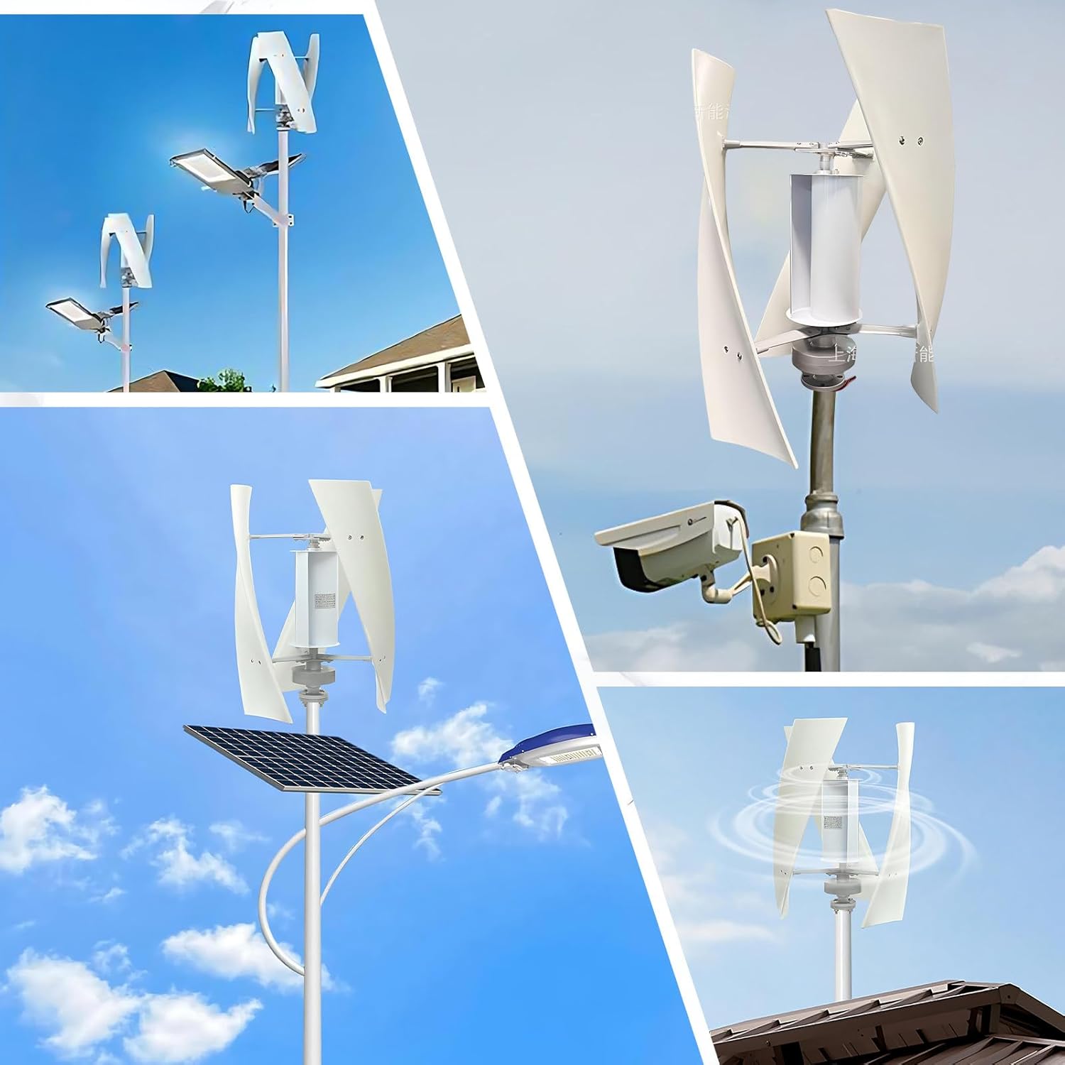 Quiet Vertical Windmill Generator Kit, Maglev Axis Turbine 100/200/300W with Intelligent Controller for RV, Boat and Cabin Use 300W