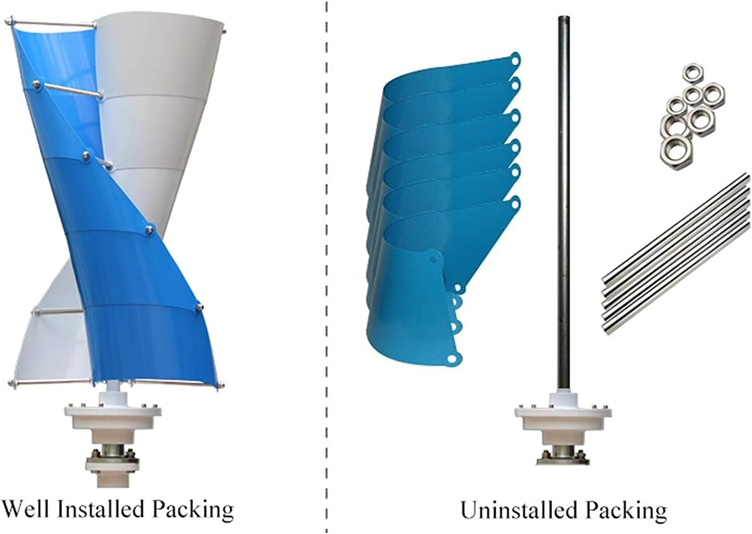 8000W Wind Turbine Generator Windmill Fit, Boat-Free Wind Turbine Generator Speed Windmill LED Display