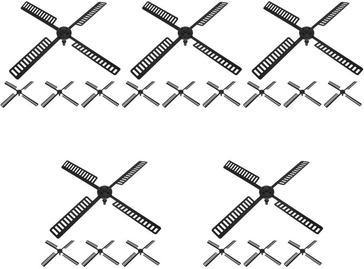 Ciieeo 20pcs Plastic Windmill Blades for Outdoor Use Garden Decoration Stable and Fading-Resistant Windmill Parts for Yards and Patios