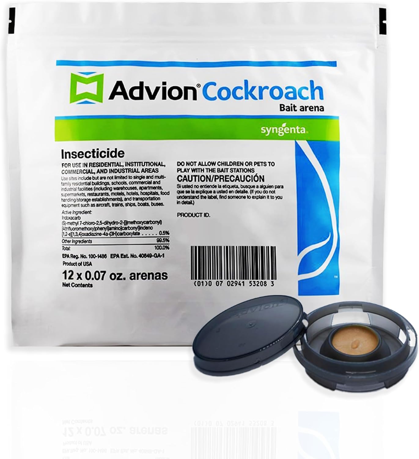 Syngenta A20378A Advion Cockroach Bait Arena Insecticide, 60Count Bag