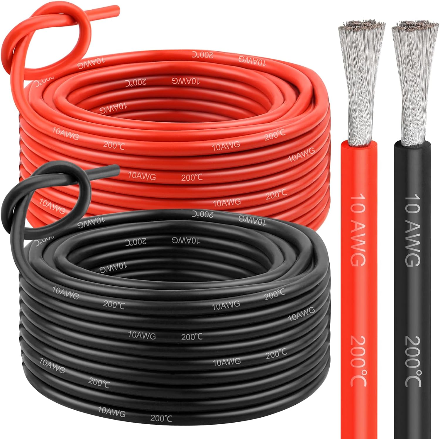 10AWG 10FT XT60 Extension Cable 50FT Conductor Silicone Electrical Wire