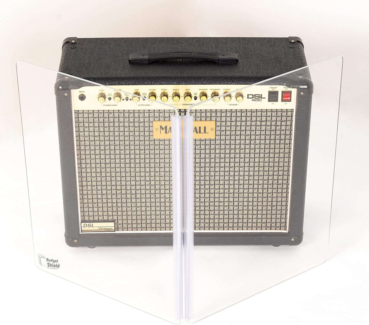 2 ft x2 panel Guitar Amp shield screen for isolation, attenuation and sound reduction: Made in USA : guitar amp acrylic plexiglass plastic cage folding collapsible portable lightweight