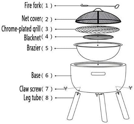 Fire Pits Outdoor Wood Burning Firepits for Outside,Patio Fire Steel BBQ Grill,Heat-Resistant Coating,Stone Texture,Magnesium Oxide Material with Cover BBQ Cooking for Outside Camping