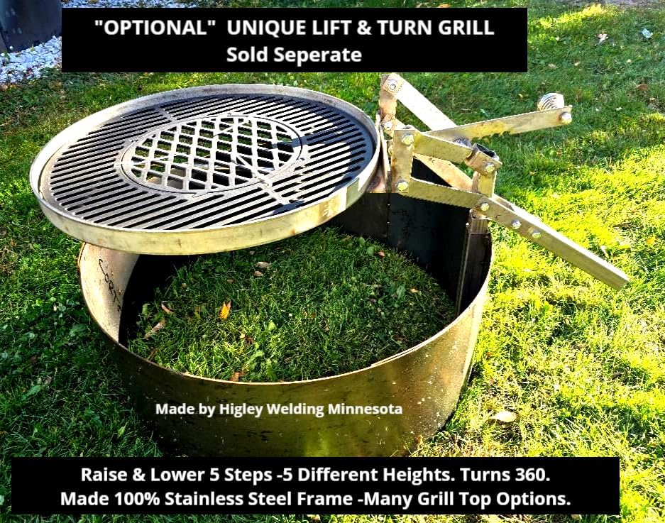 Fire Pit Ring Round Large 8' ft Dia.Steel Metal Campfire Ring.