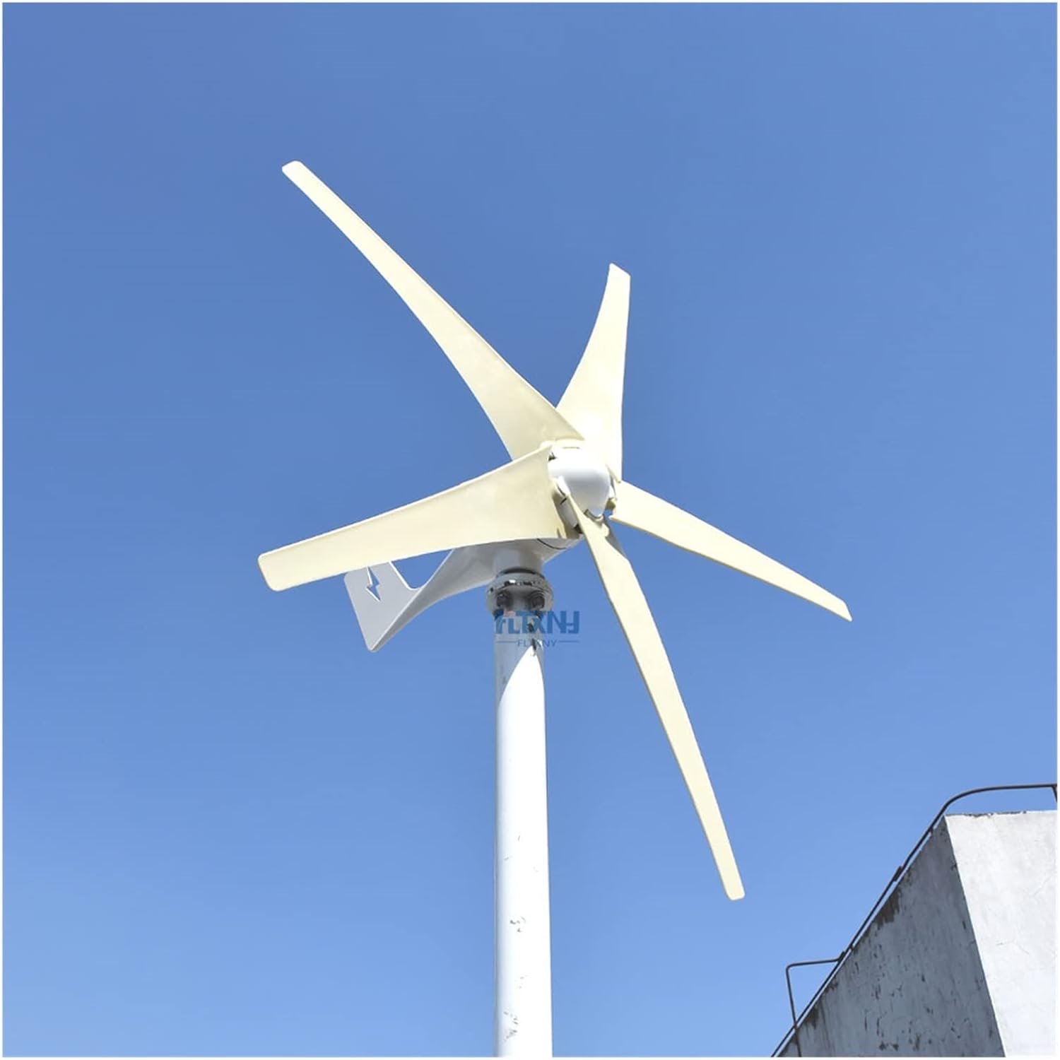 Industrial Wind Turbine Generator 400W 12V 24V Wind Turbine Generator 5 Blades Wind Generator for Home Residential Low Start Up Wind Turbine Generator Kit+ MPPT Charge Controller Solar and Wind Power