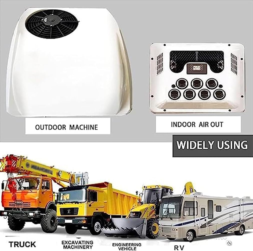 Rv Air Conditioning 12V/24V Rv Roof Air Conditioner for Trucks, Motorhomes, and Caravans - Efficient Heating and Cooling for Comfortable Travel in Trailers and（12v）