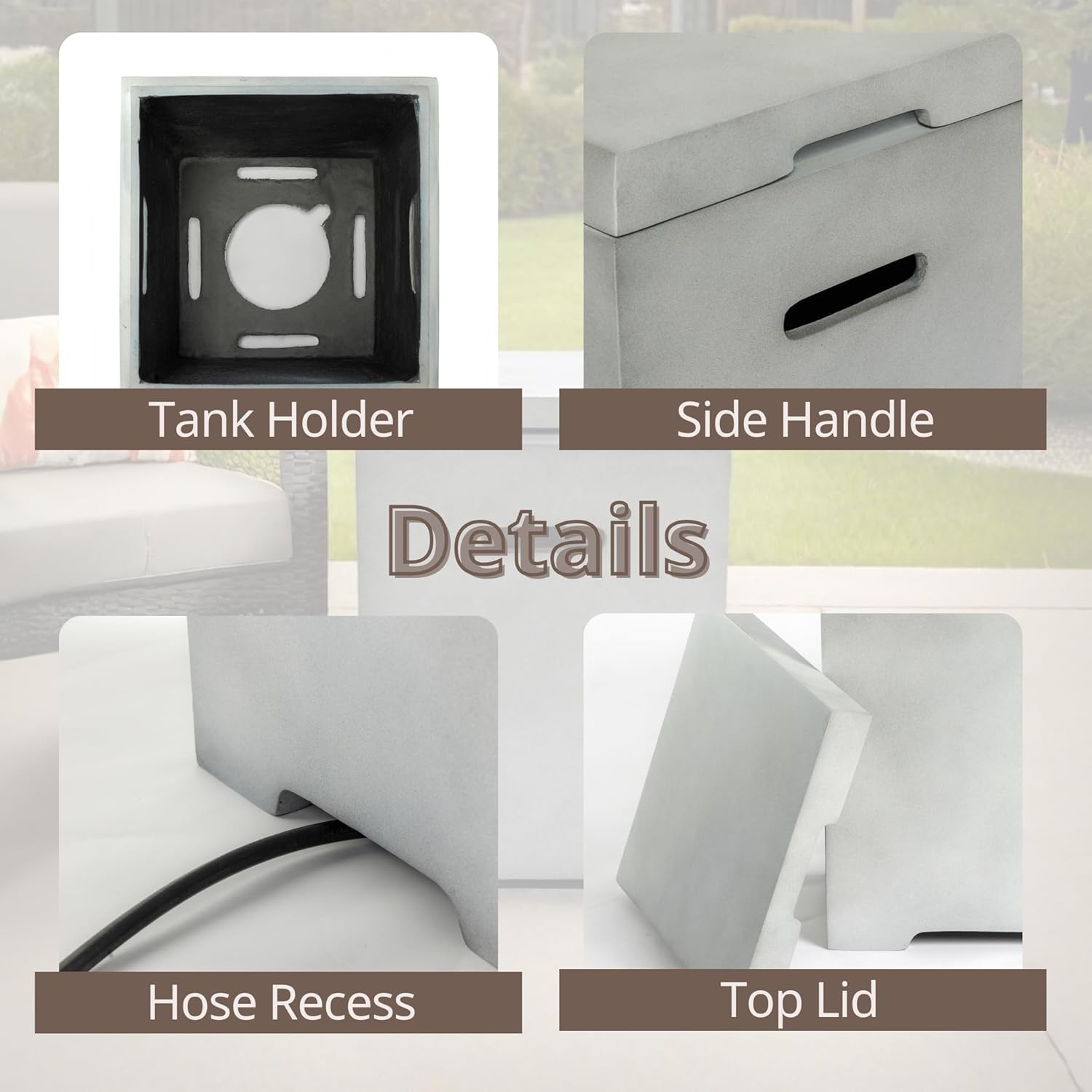 Fire Pit Series Stainless Steel Round (21 * 16 Inch Tank Table)