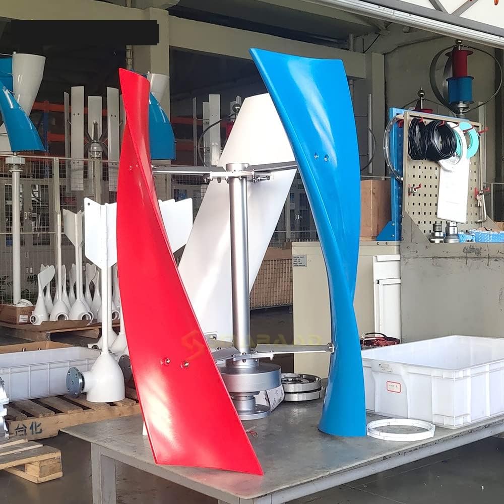 Wind Turbine Generator Kit, Energy Wind Turbine 600W 800W 1000W Vertical Turbine Permanent Magnetic Levitation 12v 24V With MPPT Controller for Hybrid Solar Wind System(MPPT Controlle,WHITE_24V)