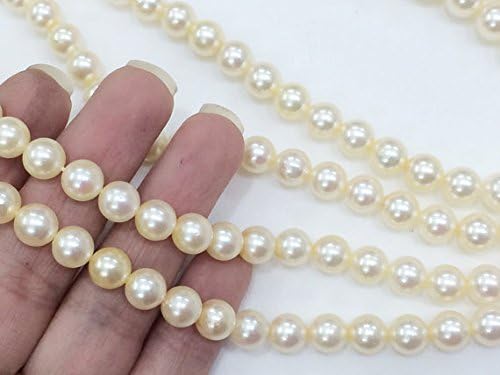 1 Strand Natural Ivory South Sea Pearls, Natural Pearls, Original South Sea Pearls Non Treated Round Balls, 5-6mm, 18 Inch