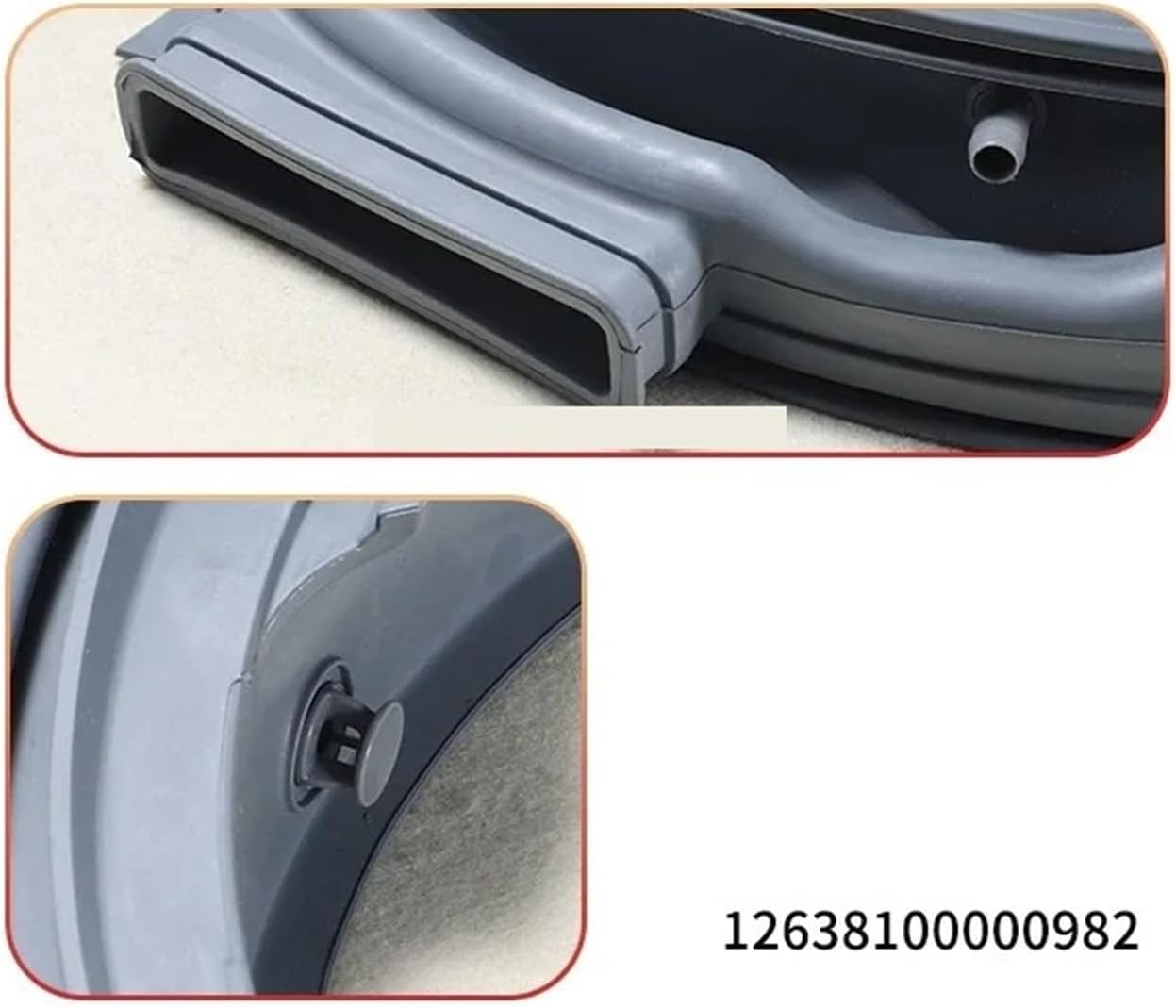 Drum Washing Machine Door Seal Sealing Ring Rubber Ring Waterproof Leather Ring，Compatible For Midea，Compatible For Little Swan(No.15 12638100000235)