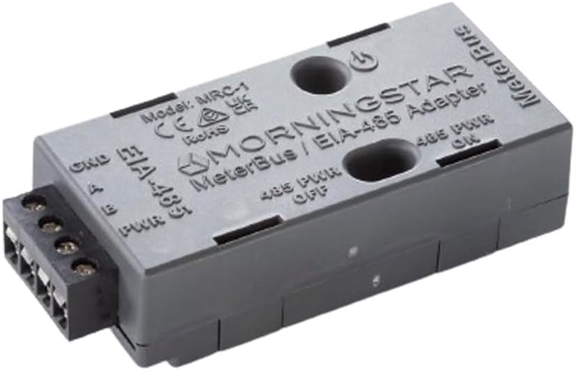 Morningstar Meterbus to EIA-485 Adapter (MRC-1) - Converts Meterbus RJ-11 to Standard EIA-485, Modbus & SCADA Compatible, Electronic Protections, Status LED, RJ-11 Cable Included - Designed in the USA