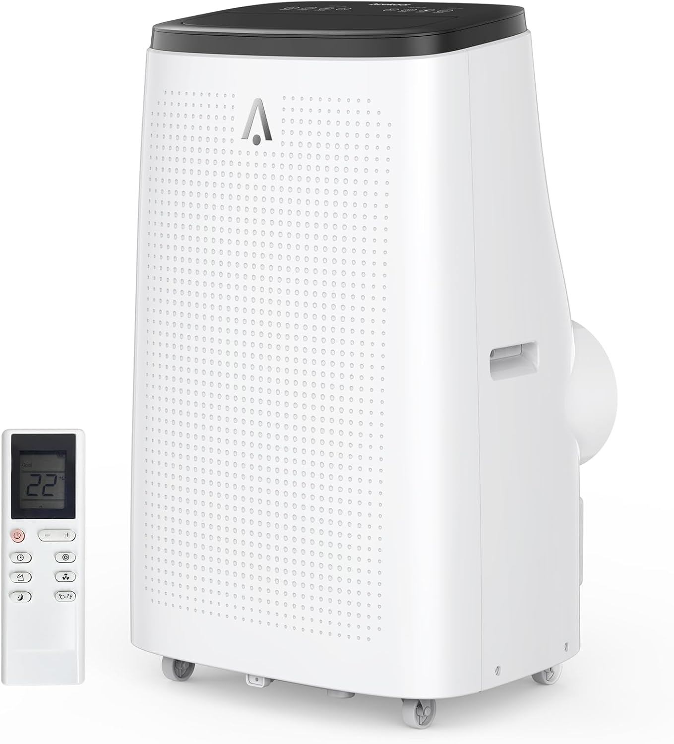 14000 BTUs Portable Air Conditioner – 3-In-1 Ultra-Quiet Cooling, Dehumidifier & Fan for Rooms Up to 750 Sq. Ft, AC Unit for Large Room, Campervan, Sleep Mode, 24H Timer & Windows Kit, Black Top Cover