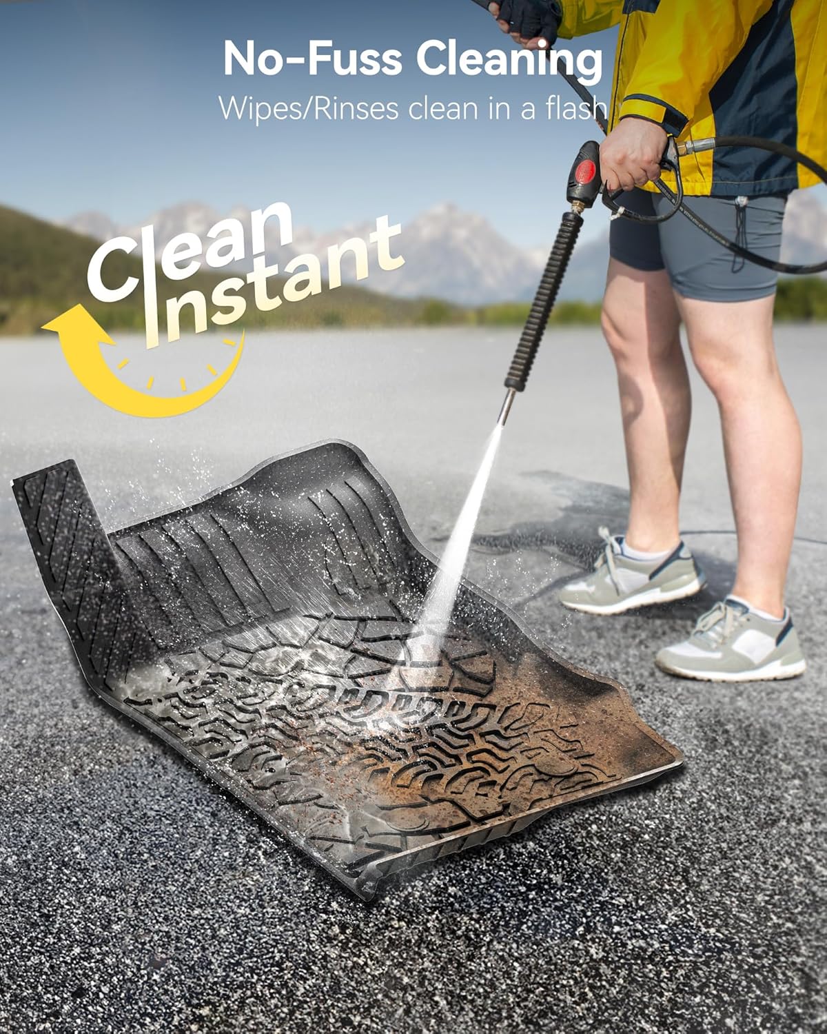 3W Ford Bronco Floor Mats & Cargo Liner & Back Seat Cover Custom Fit for 2021 2022 2023 2024 2025 Bronco 4 Door All Weather Custom Fit Ford Bronco Accessories (Not for Sport & Rubberized Floor)