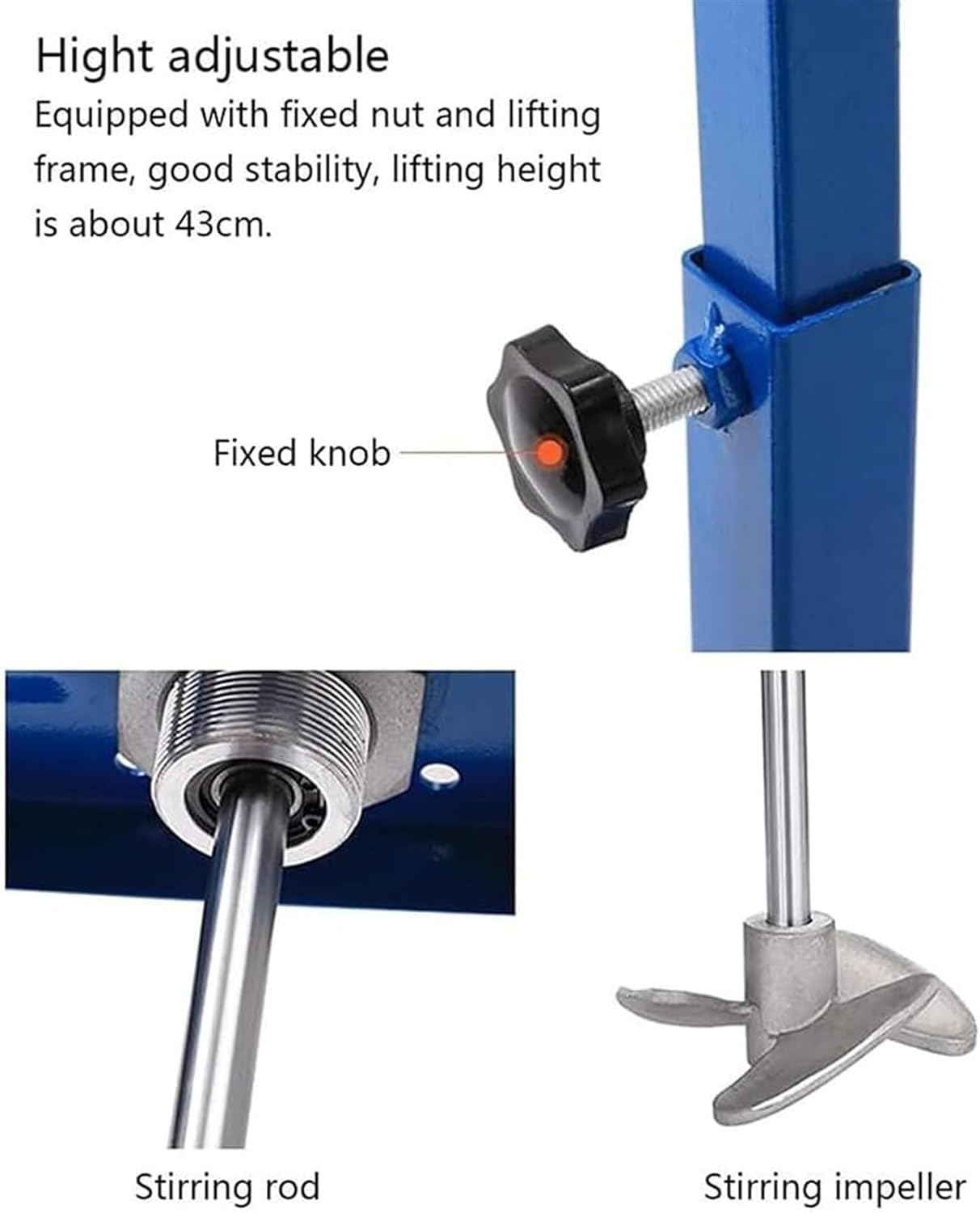 Pneumatic Paint Mixer Automatic Pneumatic Paint Mixer Machine, 5 Gallon 20L Air Agitator Blender Stirrer, Pneumatic Mixer(