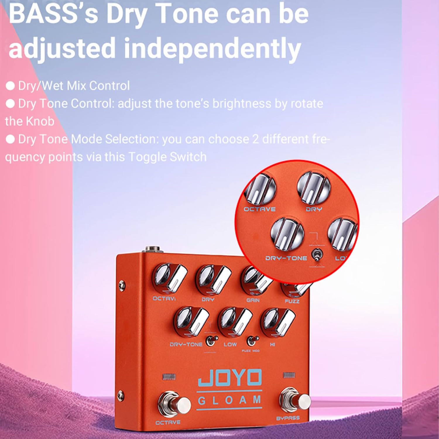 JOYO R-29 Bass Guitar Pedals Octave Fuzz Effect Pedal High Gain and JA-02 II 5W Mini Guitar Combo Amp