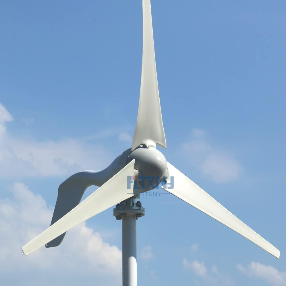 Industrial Wind Turbine Generator 400W Wind Turbine Generator Household Type Wind Turbine 12V24V Auto Charging Controller Three Phase AC Permanent Magnet Generator Solar And Wind Power Parts(5 BLADES_