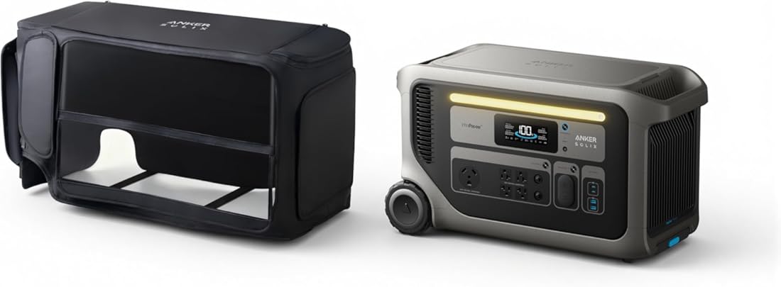 Anker SOLIX F3000 Portable Power Station with Protective Cover, 3,072Wh, 120/240V Output, 6,000W Recharging, Expandable to 24kWh, Works with Generator & Solar Panel, for Camping, RVs, and Emergencies