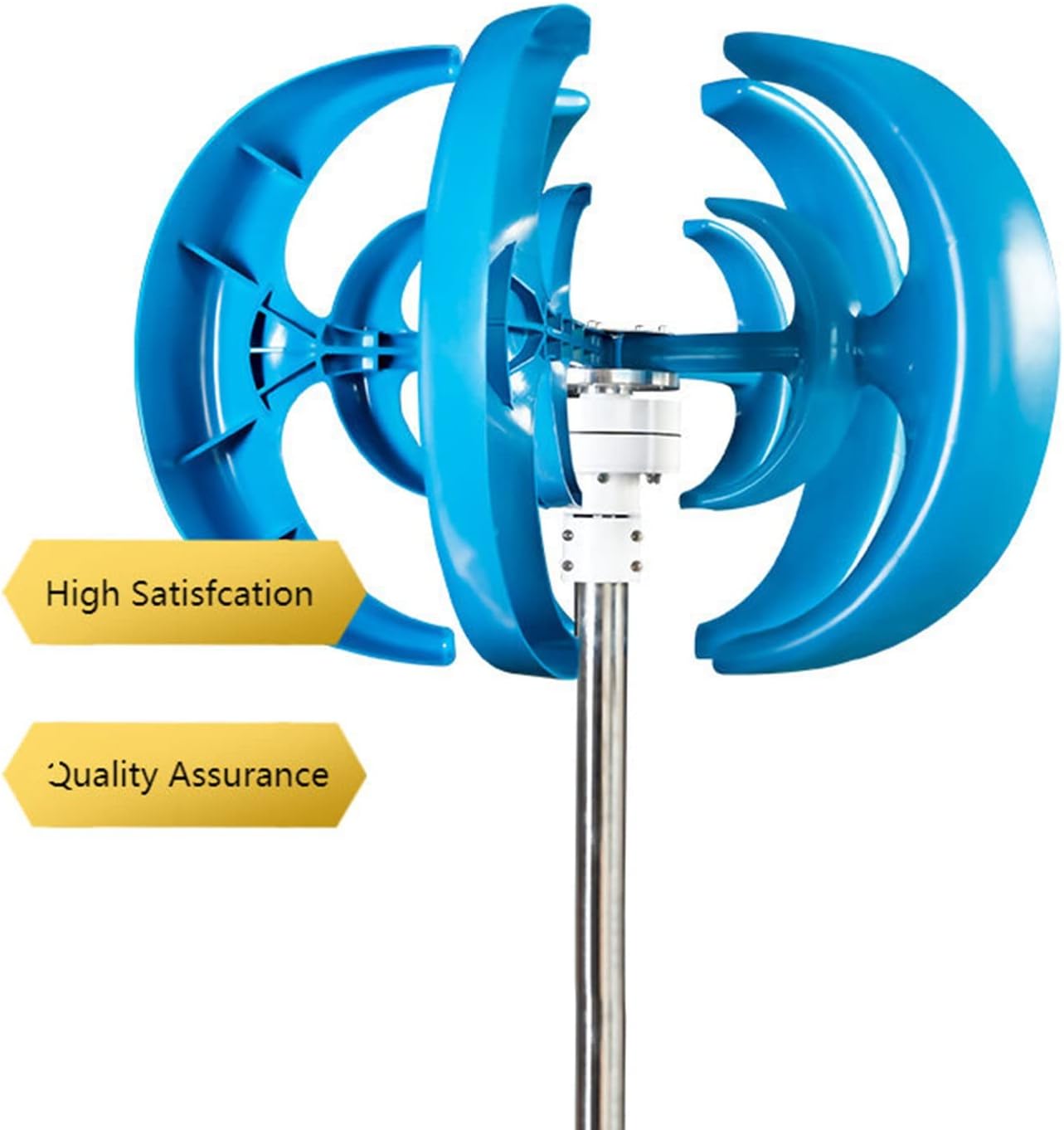 1200W 12V 24V 5 Blades Wind Power Generator+MPPT Controller Lantern Vertical Shaft Wind Power Generator Kit for Home Mixed Lights (Color : Blue B, Size : 48v)