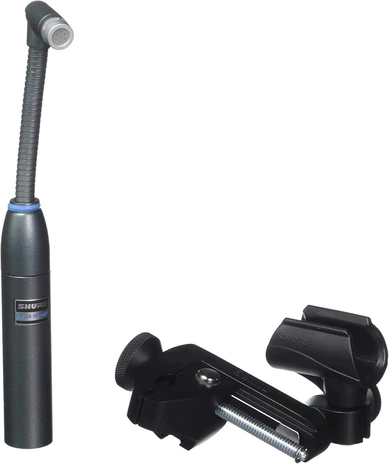 Shure BETA 98AMP/C Three Pack - Includes 3X BETA98AMP/C Miniature Cardioid Condenser Drum Microphones with Integrated Preamplifiers and 3X A75M Universal Microphone Mounts (BETA 98AMP/C-3PK)