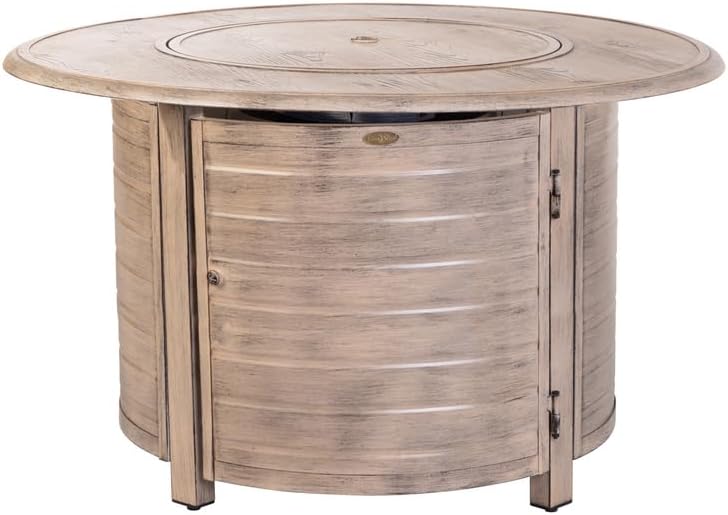 Round Propane Fire Pit - 55000 BTU Aluminum Outdoor Heater