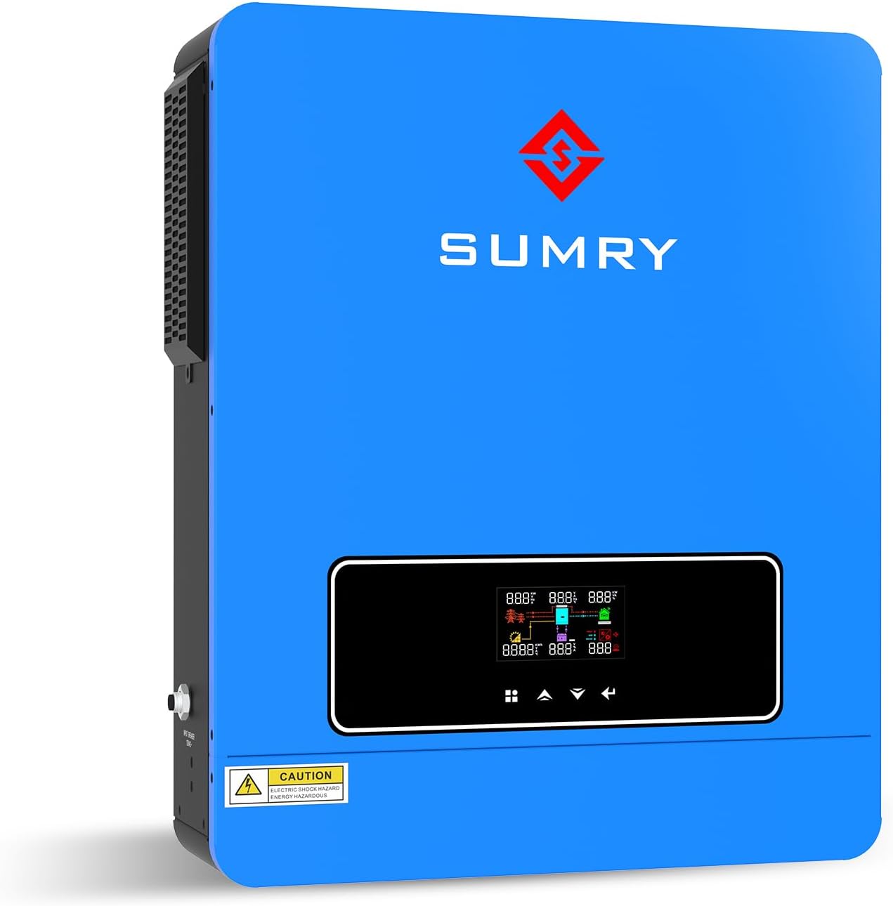 SUMRY Solar Inverter Charger, 3600W DC 24V to AC 110V Hybrid Voltage Converter with 120A MPPT Charge Controller, Pure Sine Wave Power for Battery-Less or AGM Lithium Battery Home Energy System