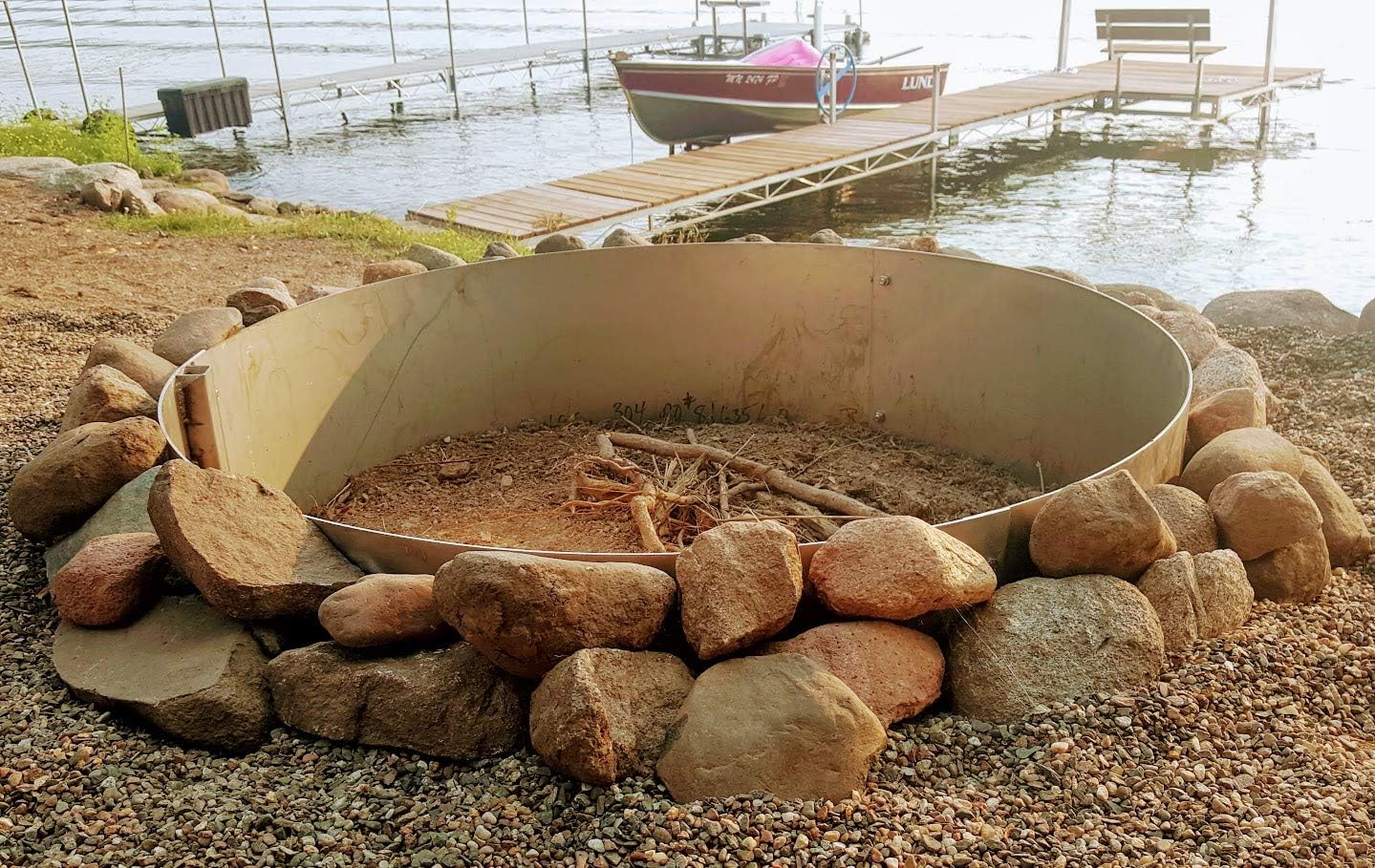 Round Stainless Steel Fire Pit Liner Campfire Ring - 60 Dia. x 12 Deep