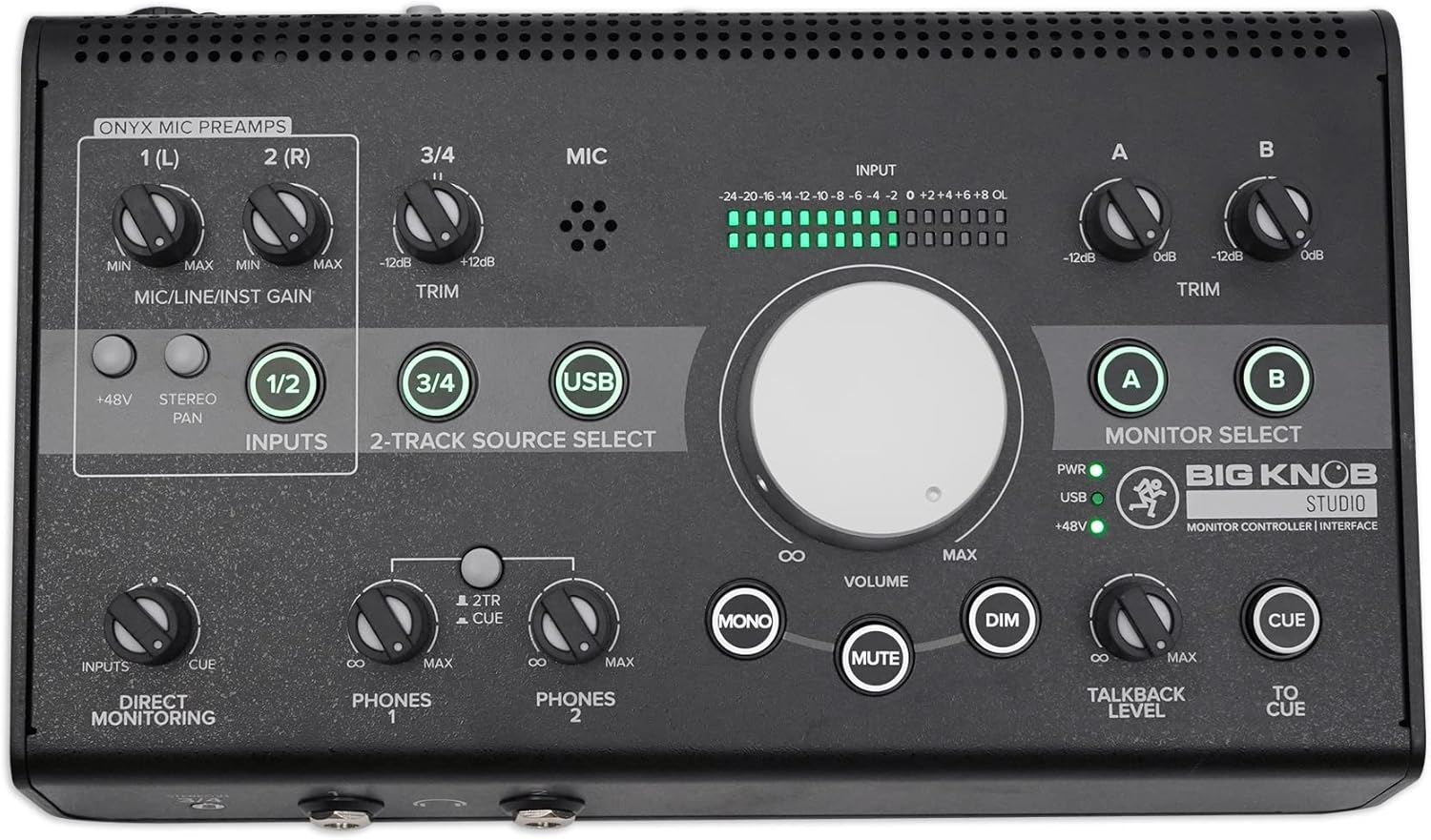 Mackie Big Knob Series, 3x2 Studio Monitor Controller 192kHz USB I/O (BIG KNOB STUDIO)