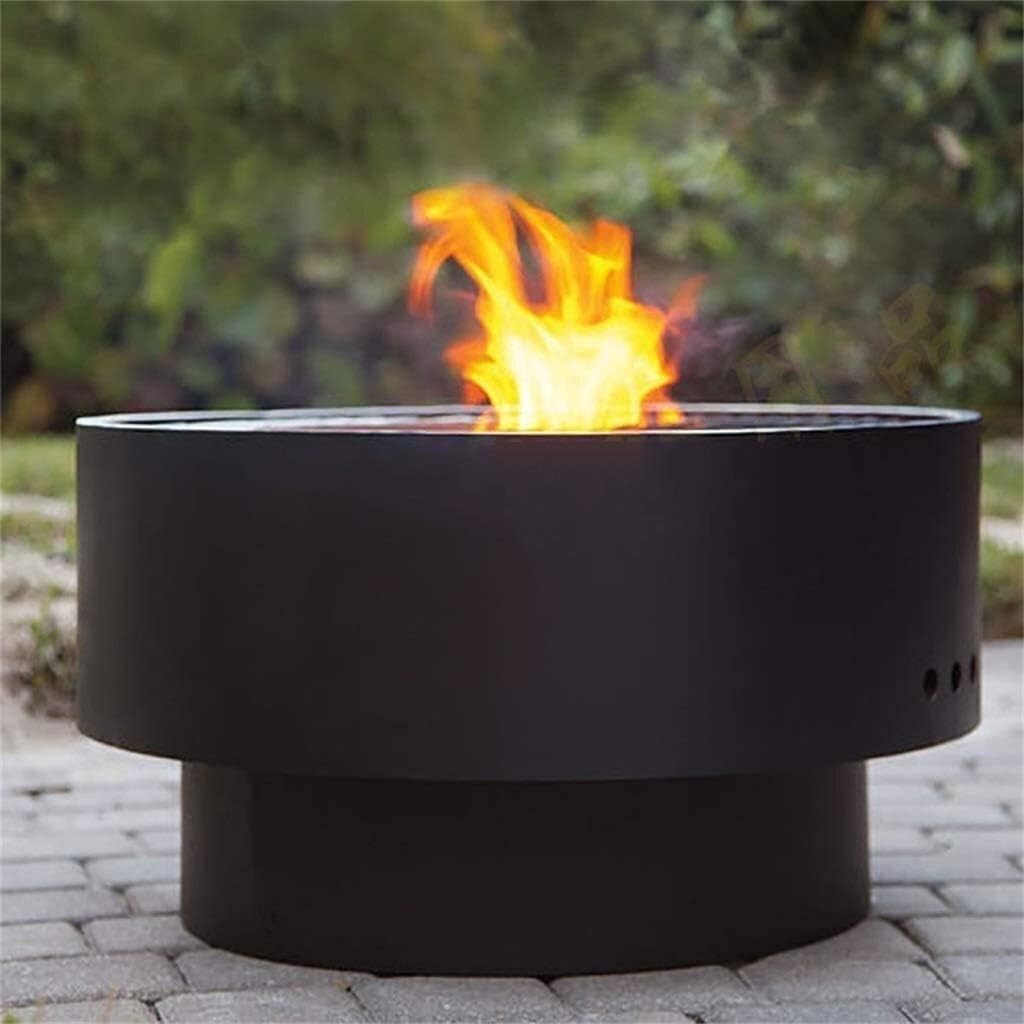 Outdoor Fire Pit Fire Pit Ring 27.5 Inch Thick Solid Steel Fire Pit Liner DIY Campfire Ring above or In-Ground for Outdoor